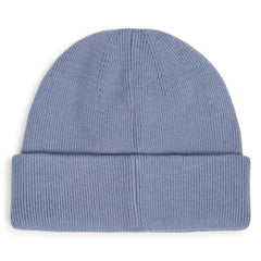 BOSS Kids Knit beanie in double layer. Branded spike print. Lavender Blue