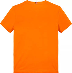 Flag Embroidered Logo T-Shirt Orange