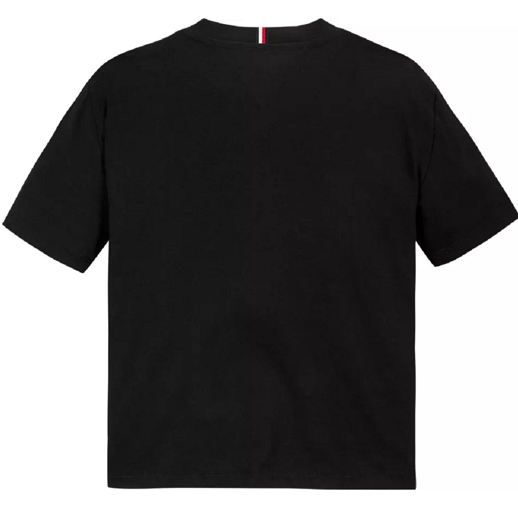 TOMMY HILFIGER Flag Logo T-Shirt Black