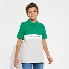 TH Established Colorblock Polo Green