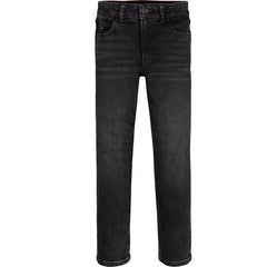 TOMMY HILFIGER Modern straight black wash jeans.