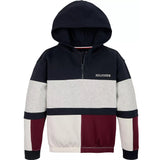 TOMMY HILFIGER HILFIGER Clrblock Fleece Zip Up Hoodie. Red White Blue