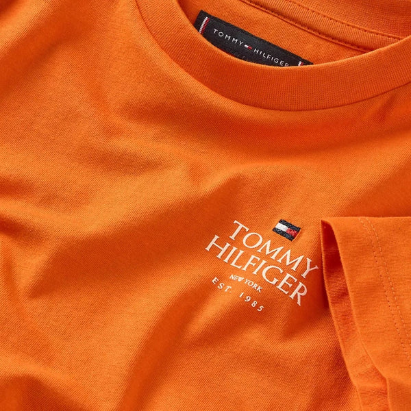 TH LOGO Puff Print T-Shirt Orange