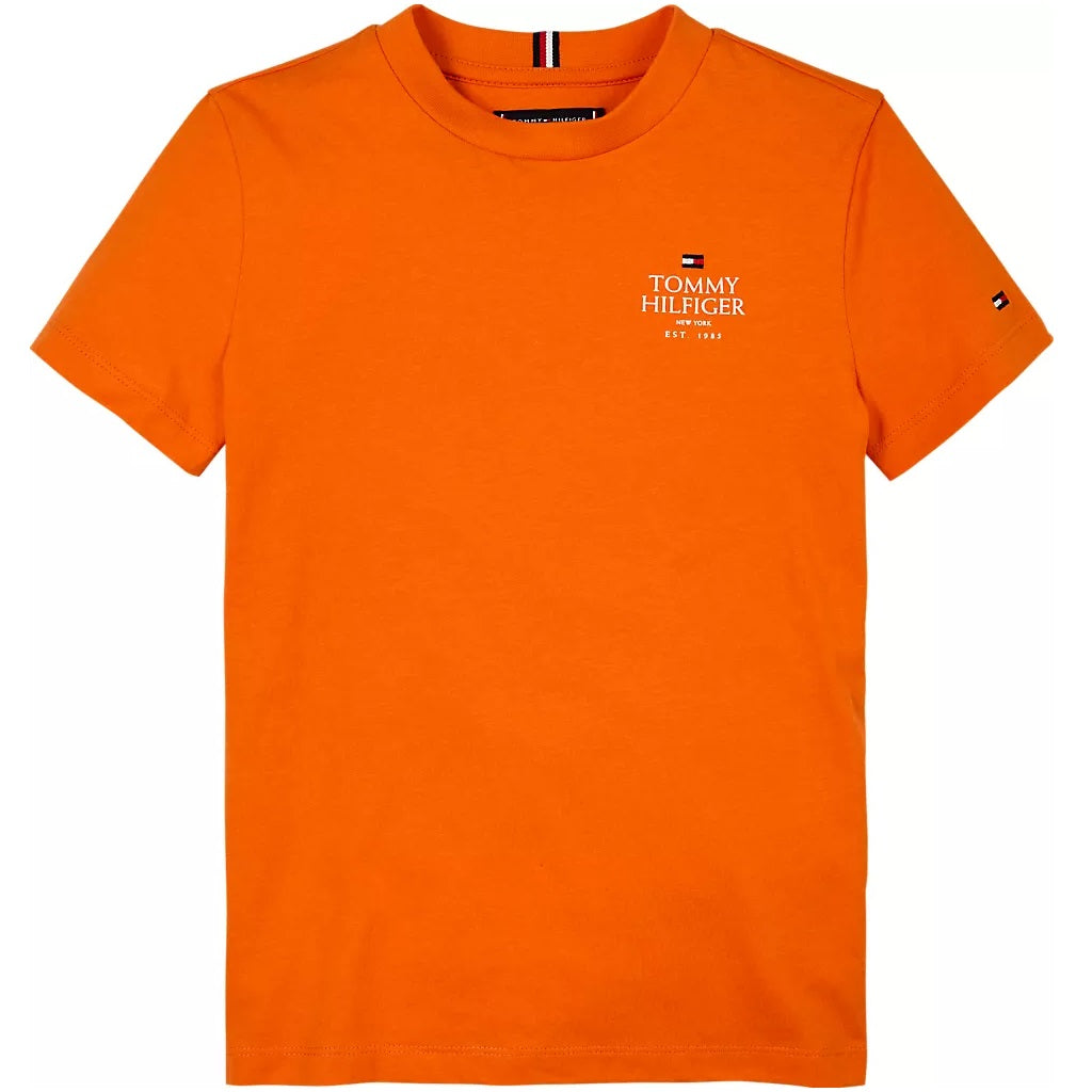 TOMMY HILFIGER Puff print t-shirt, regular fit. Orange