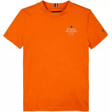 TOMMY HILFIGER Puff print t-shirt, regular fit. Orange