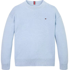 TOMMY HILFIGER Flag Logo Sweater Breezy Blue