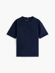 TOMMY HILFIGER Flag Embroidered T-Shirt Navy