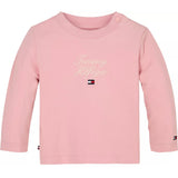 TOMMY HILFIGER Baby Essential printed long sleeved t-shirt. Regular fit. Soft rose. KN0KN01918TJX