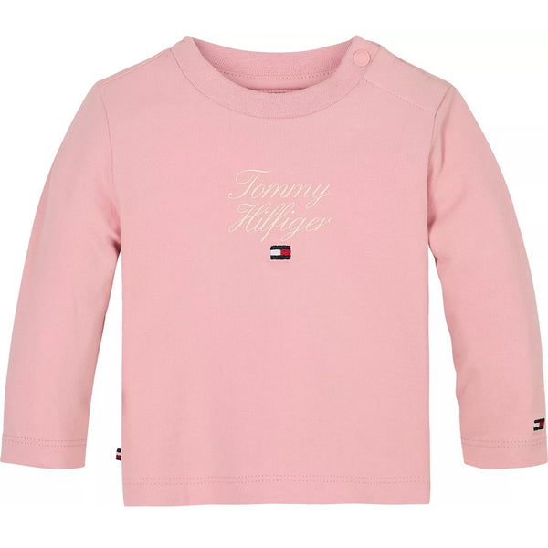 TOMMY HILFIGER Baby Essential printed long sleeved t-shirt. Regular fit. Soft rose. KN0KN01918TJX