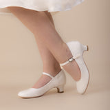 Kylie Girls White Glitter Shoes