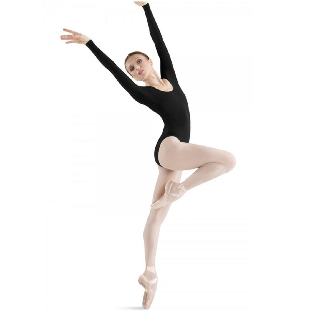 BLOCH Ladies Premer Long Sleeved Leotard Black