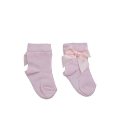 Little A Baby Pink Bow Ankle Socks