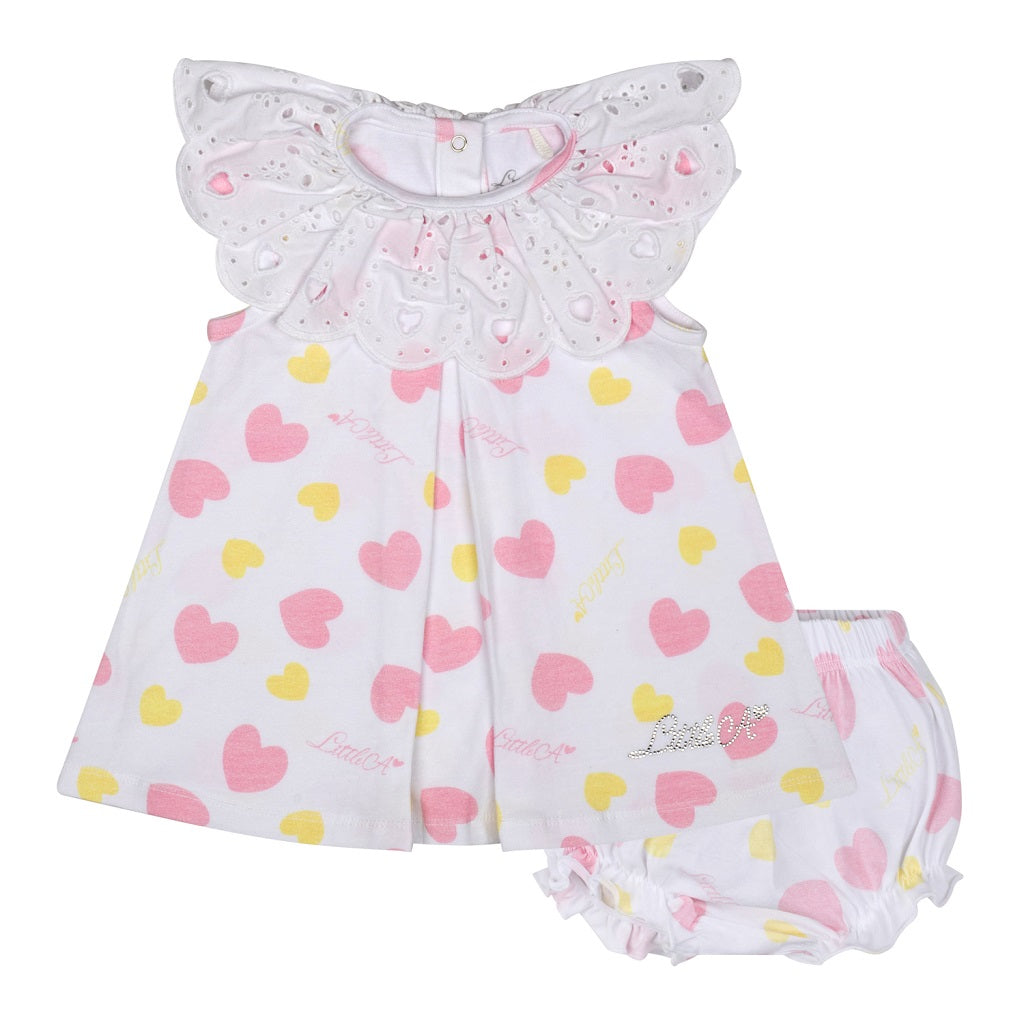 Little A Joanie Heart Print Dress