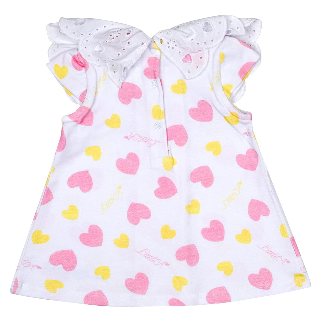 Little A Joanie Heart Print Dress