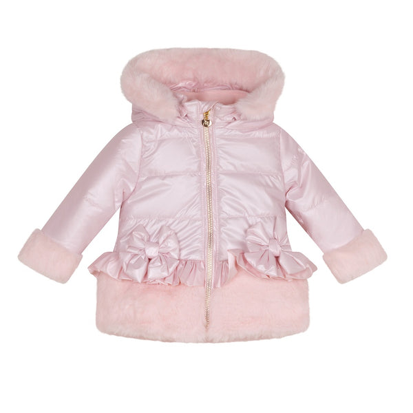 Honey Faux Fur Padded Jacket Pink