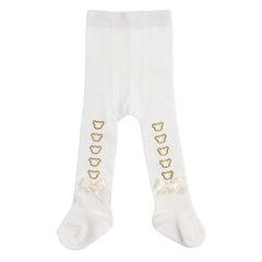 Gladys Diamante Bear Tights White