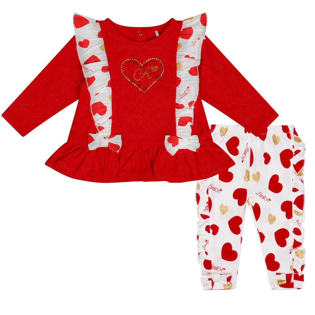 Holly Heart Print Legging Set