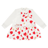 Hannah Heart Print Bow Dress