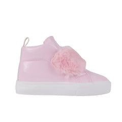 Furever Faux Fur Strap High Top Pink