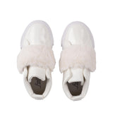 Furever Faux Fur Strap High Top Snow White