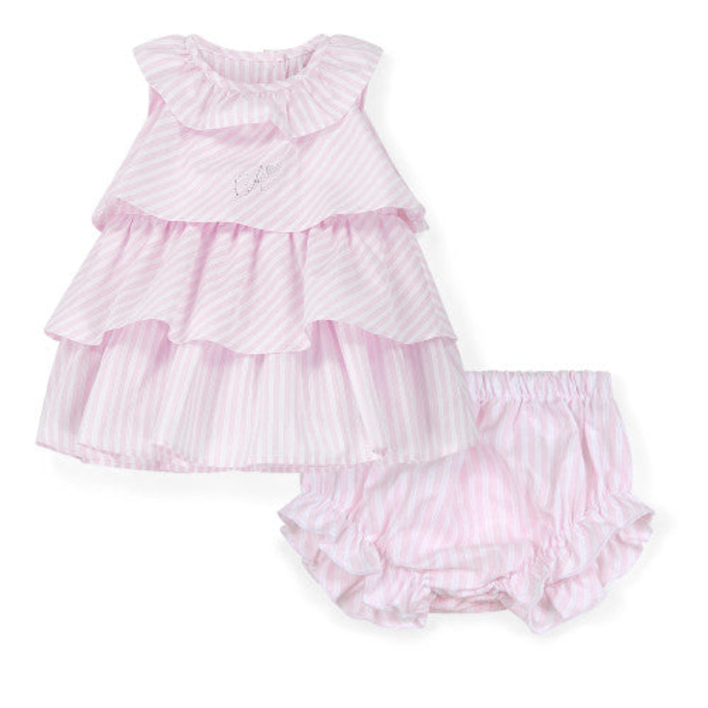 Little A Aria Seersucker Dress Pink