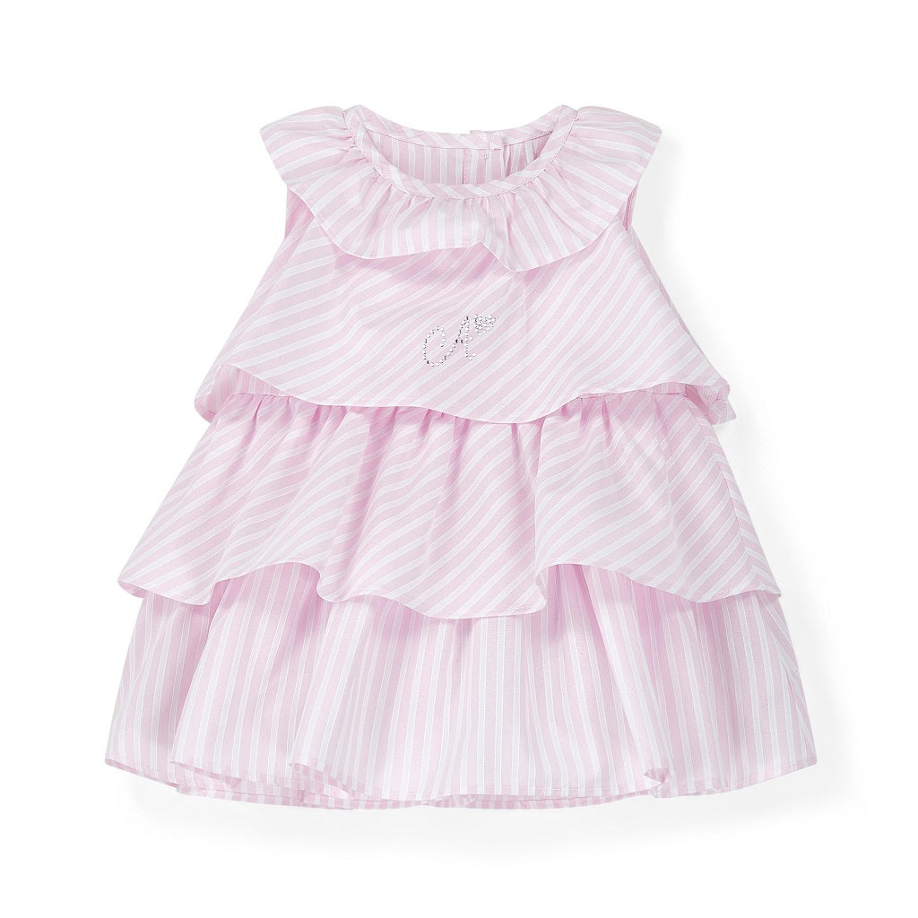 LITTLE A Aria Seersucker Dress Pink