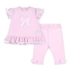 Little A Amber Pink Bow Legging Set