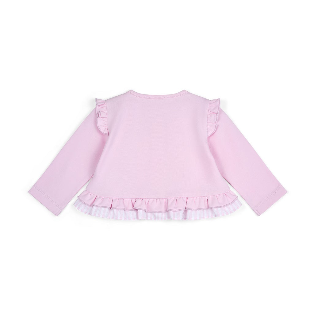 LITTLE A Ashleigh Cardi with Bows Pink