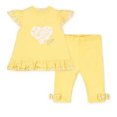 Little A Jersey Frill Daisy Legging Set