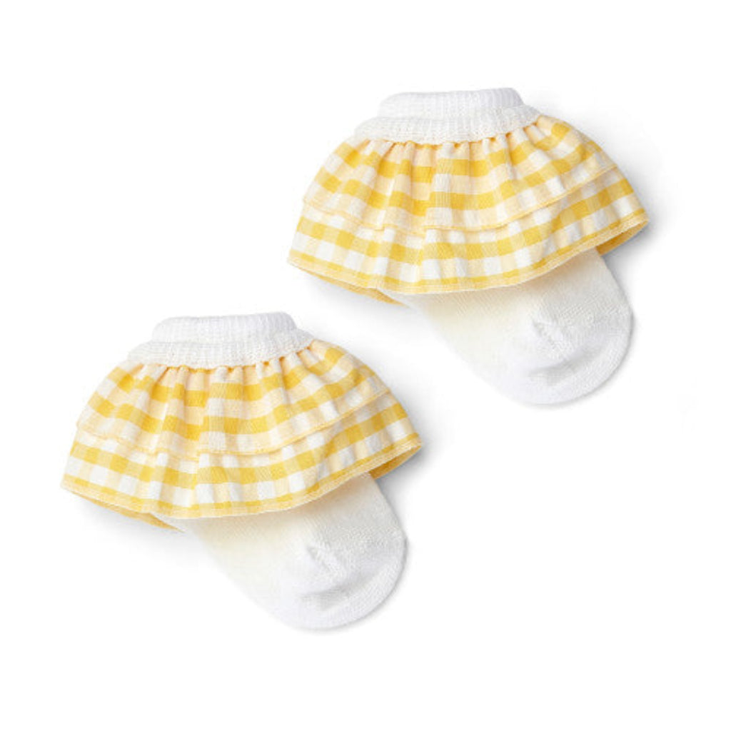 Little A Annabell Gingham Frill Socks