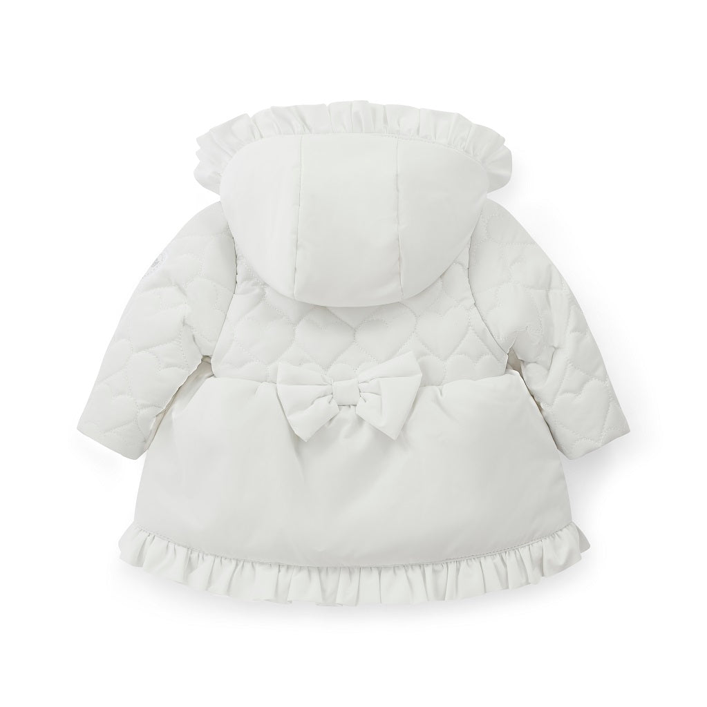 LITTLE A KAIA Heart Embroidery Puff Hooded Jacket