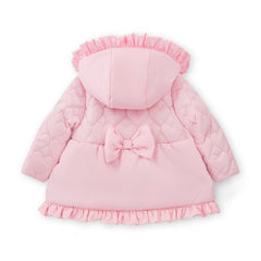 LITTLE A KAIA Heart Embroidery Puff Hooded Jacket Pink