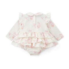 LITTLE A JOURNEY Cupcake Print Romper