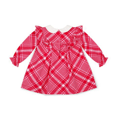 LITTLE A KYLIE Check Dress with Peter Pan Collar