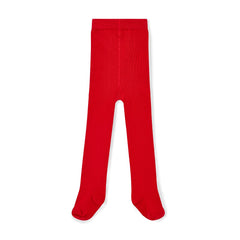 LITTLE A Kerry Bow Diamante Tights Red