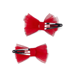 LITTLE A KAYLEE Tulle Bow Hairclips
