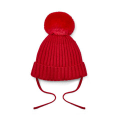 LITTLE A KAMILA Lurex Pom Hat Red