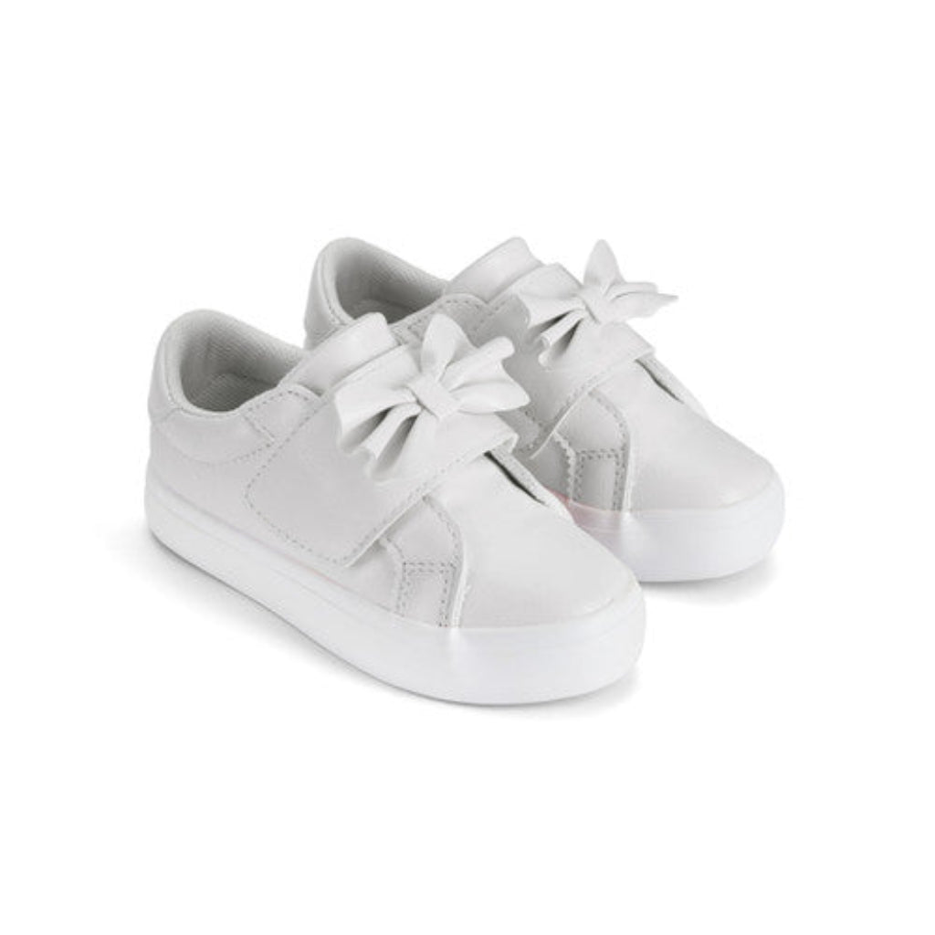 Little A Bowie Bow Trainer White