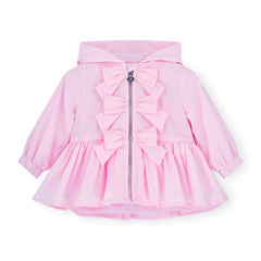 LITTLE A Perfectly Pink. The Ophilla hooded jacket features beautiful bow details, pretty frills and a diamante zip to finish the look. Pink Blossom