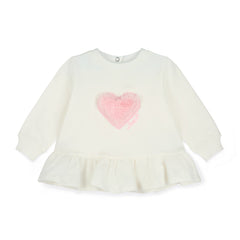 LITTLE A Demi Fur Heart Leggings Set