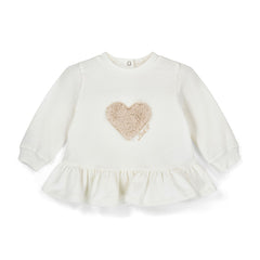 LITTLE A Demi Fur Heart Leggings Set