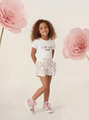 LELLI KELLY T-Shirt And Printed Ruffle Shorts