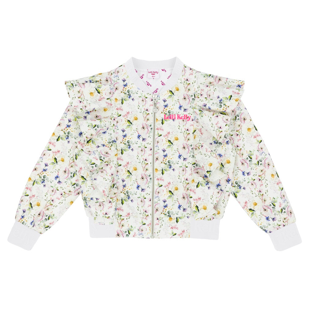 LELLI KELLY Ashley Bomber Jacket featuring eye-catching floral prints and signature branding. Perfect for adding style to any outfit.