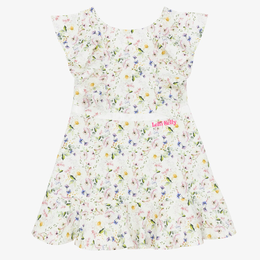 LELLI KELLY Aria Printed Ruffle Dress—a delightful blend of floral prints and elegant ruffles