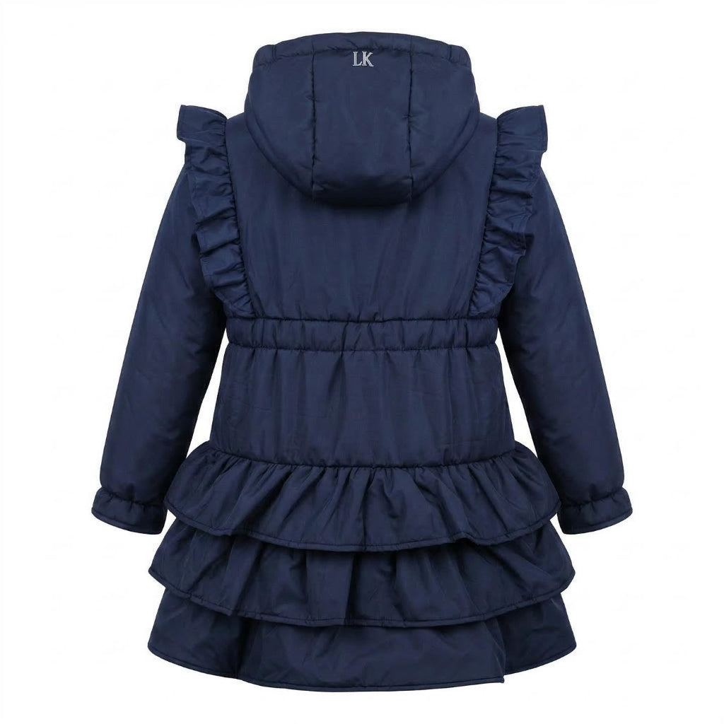 LELLI KELLY BTS Bella Hooded Frill Coat Navy