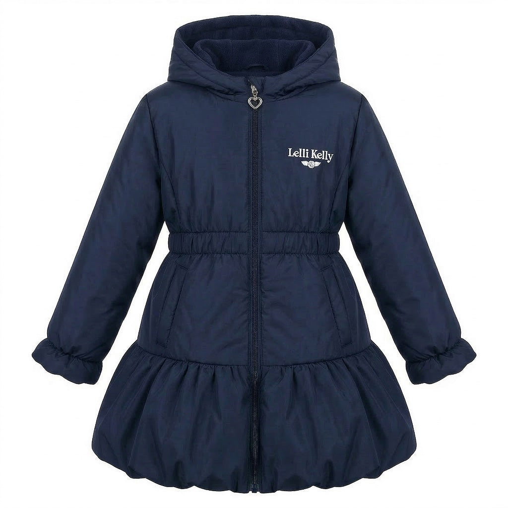 LELLI KELLY BTS Betsy Hooded Coat with Bow on back. Navy