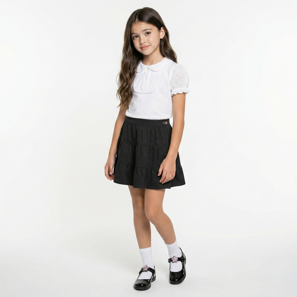 LELLI KELLY Bailey Black Skirt, featuring the signature charm branding logo
