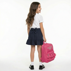 LELLI KELLY Betty Navy Skirt combine style with practical comfort. These charming skirts feature a decorative bow detail on the back and an iconic LELLI KELLY logo charm