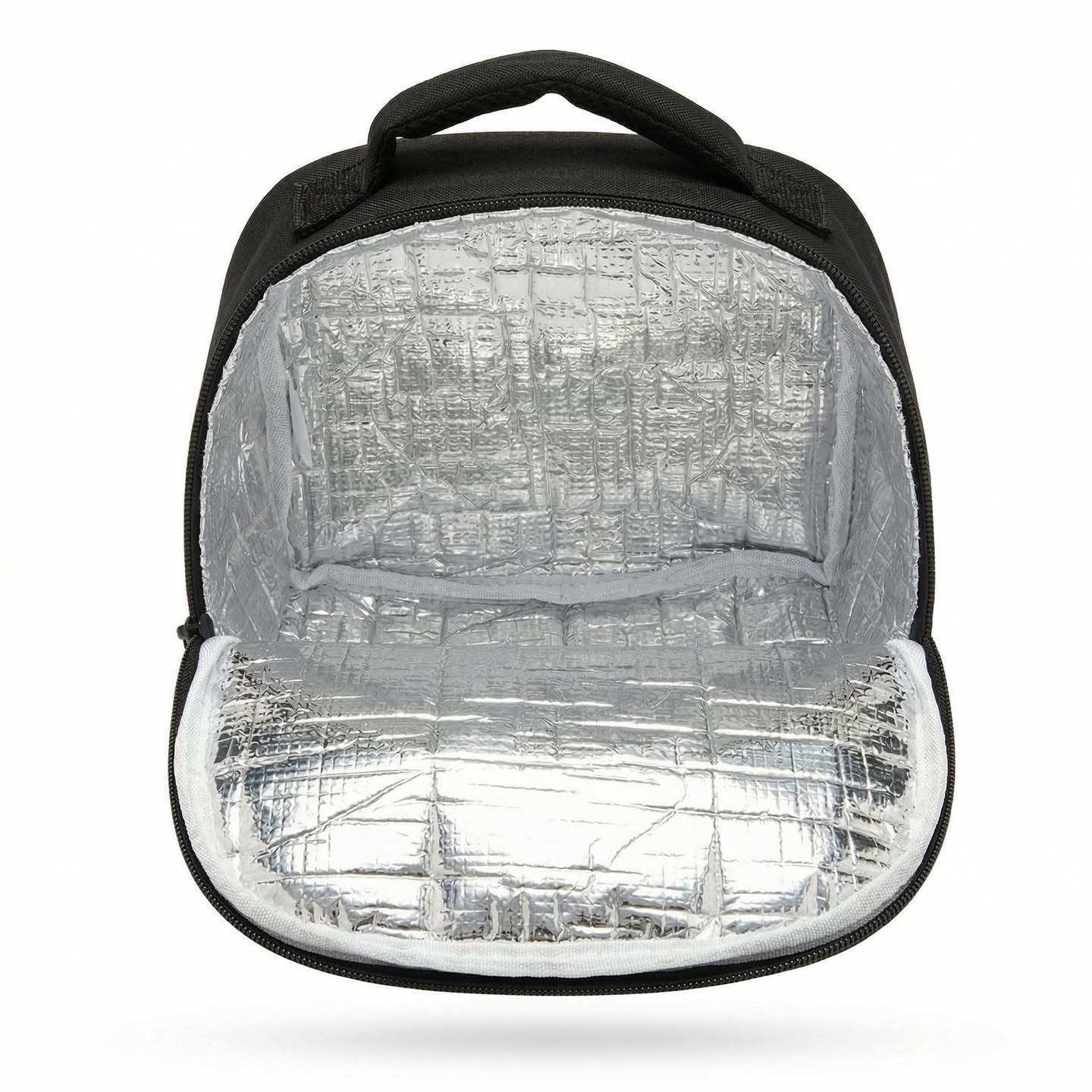 Black ruffled lunch bag with 'Lelli Kelly' branding.