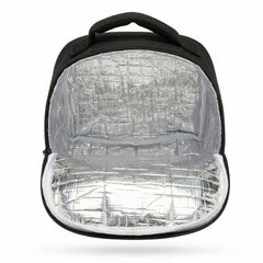 Black ruffled lunch bag with 'Lelli Kelly' branding.
